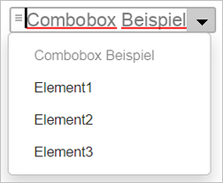 Combobox geöffnet