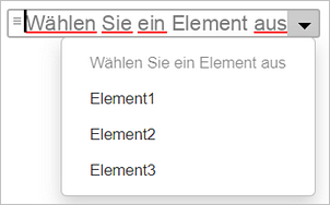 Dropdown-Liste geöffnet