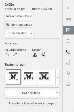 Registerkarte Bildeinstellungen