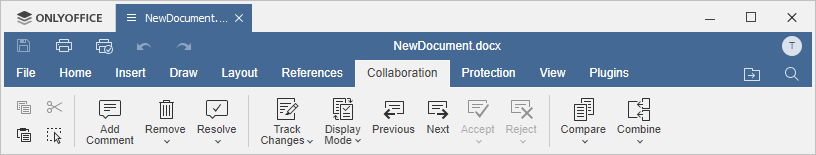 Collaboration tab