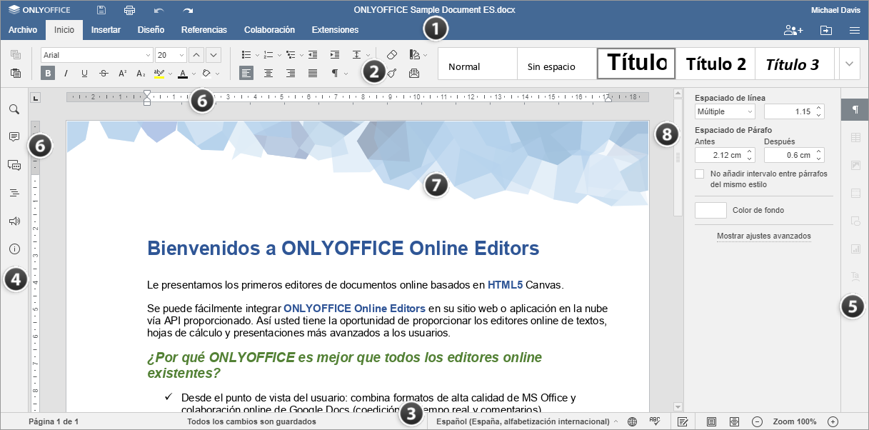 Editor de documentos en línea