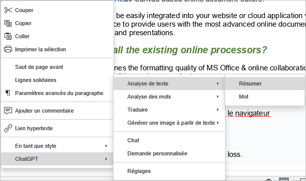 Analyse du texte ChatGPT