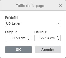 Taille page personnalisée