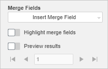 Merge Fields section