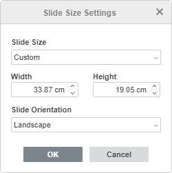 Slide Size Settings window
