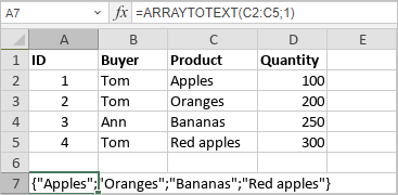 ARRAYTOTEXT Function