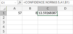 CONFIDENCE.NORM Function