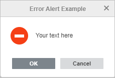 Error alert - example