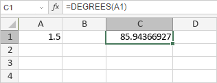 DEGREES Function