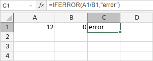 IFERROR Function: if error