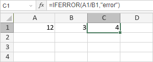 IFERROR Function: no error