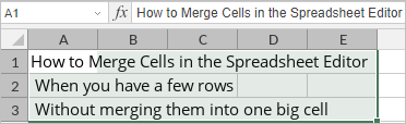 select cell range