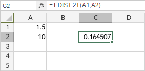 T.DIST.2T Function