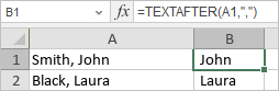 TEXTAFTER Function