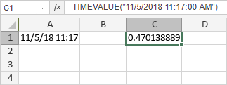 TIMEVALUE Function