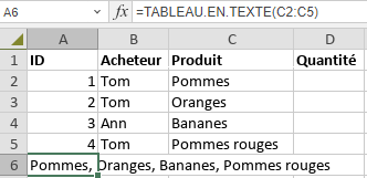 Fonction TABLEAU.EN.TEXTE