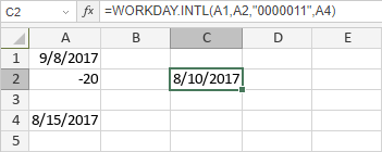 WORKDAY.INTL Function