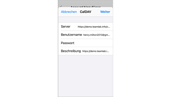 Kalender exportieren - iOS-Gerät