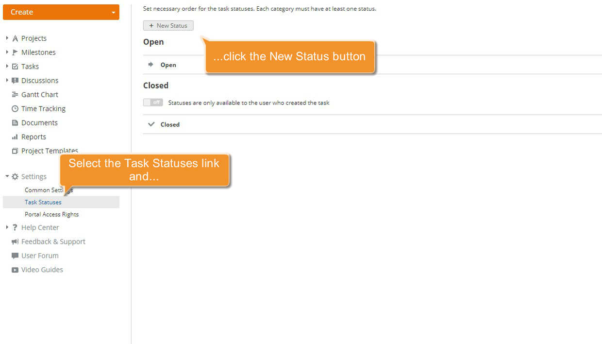 How to create custom task statuses? Step 2_1