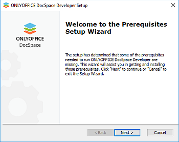 How to deploy ONLYOFFICE DocSpace Developer for Windows on a local server? Step 2