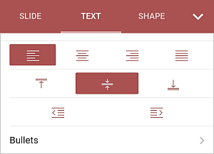 Paragraph Alignment settings