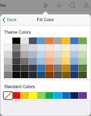 Cell Background settings