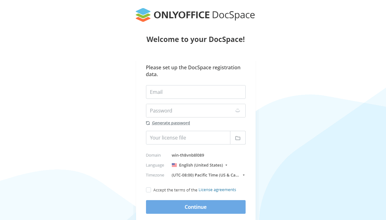 Comment déployer ONLYOFFICE DocSpace Enterprise sous Windows sur un serveur local? Étape 4.