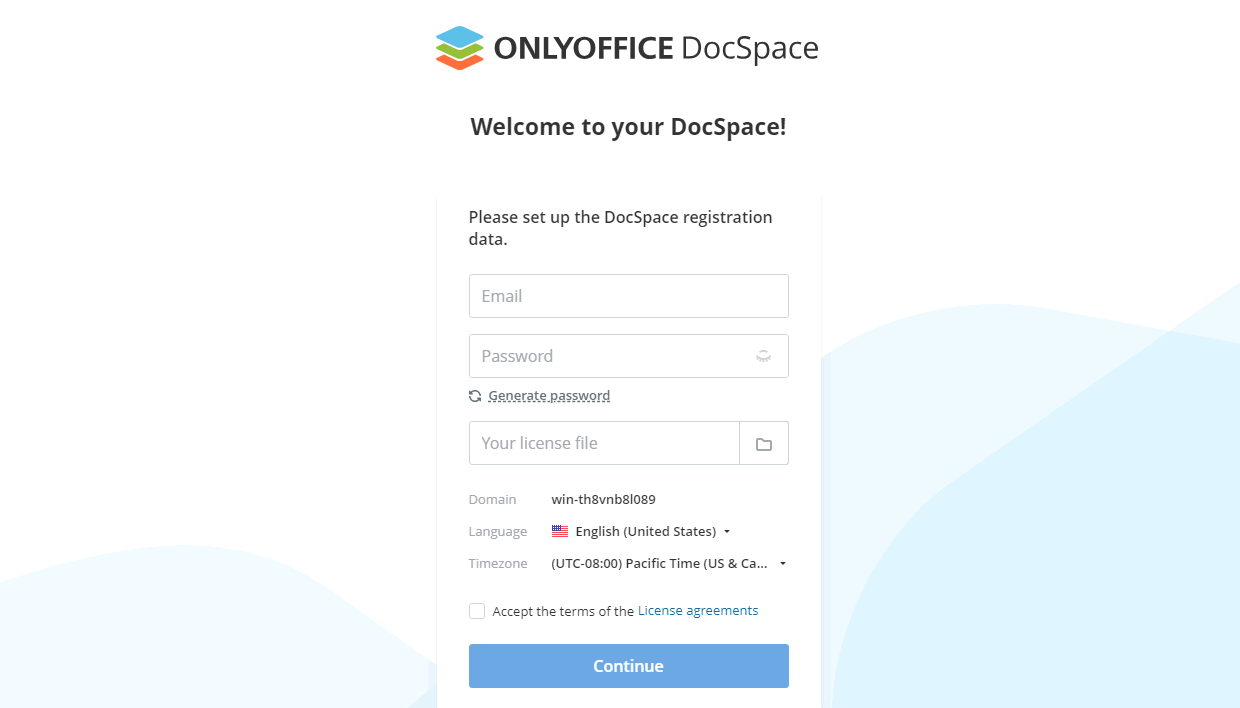 Comment déployer ONLYOFFICE DocSpace Developer sous Windows sur un serveur local? Étape 4.