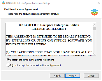 Comment déployer ONLYOFFICE DocSpace Enterprise sous Windows sur un serveur local? Étape 2