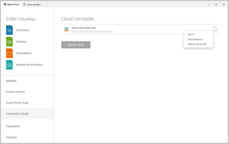 Liste des comptes connectés