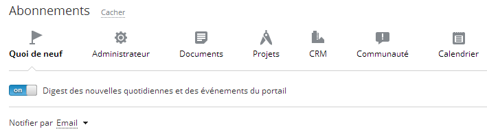page Abonnements