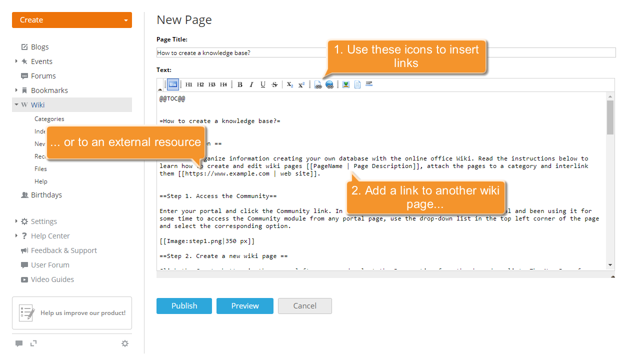 How to create a knowledge base? Step 6