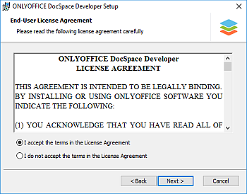 How to deploy ONLYOFFICE DocSpace Developer for Windows on a local server? Step 2