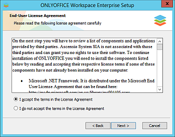 How to deploy ONLYOFFICE Workspace Enterprise Edition for Windows on a local server? Step 2