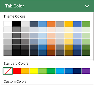 Tab color