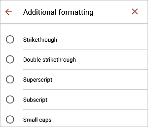 Text advanced settings local