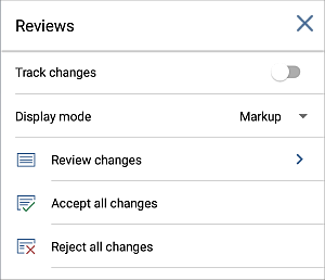 Review panel local