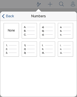 List settings