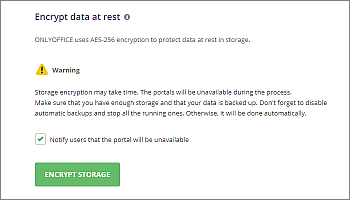 Encrypt storage