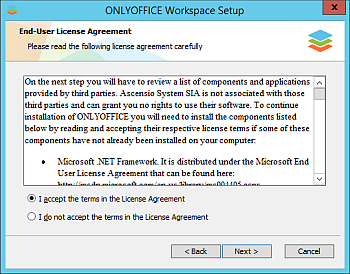 Как развернуть ONLYOFFICE Workspace для Windows на локальном сервере? Шаг 2